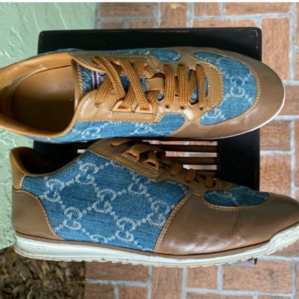 Gucci Tennis Shoes Sneakers 37.5 - Picture 3 of 13